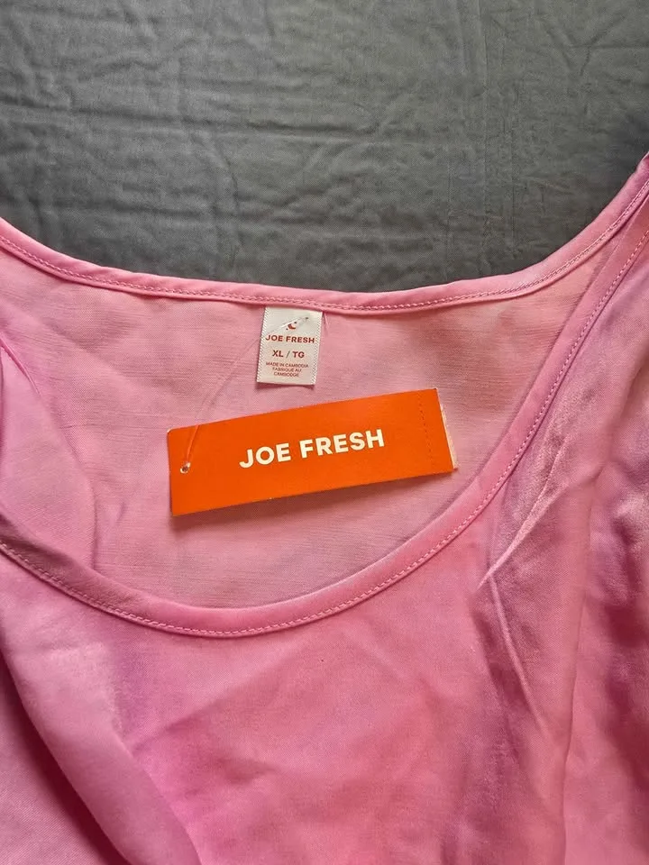 🌸 Brand New Size XL Joe Fresh Pink Satin Pajama Set 💕 image indicator(3)