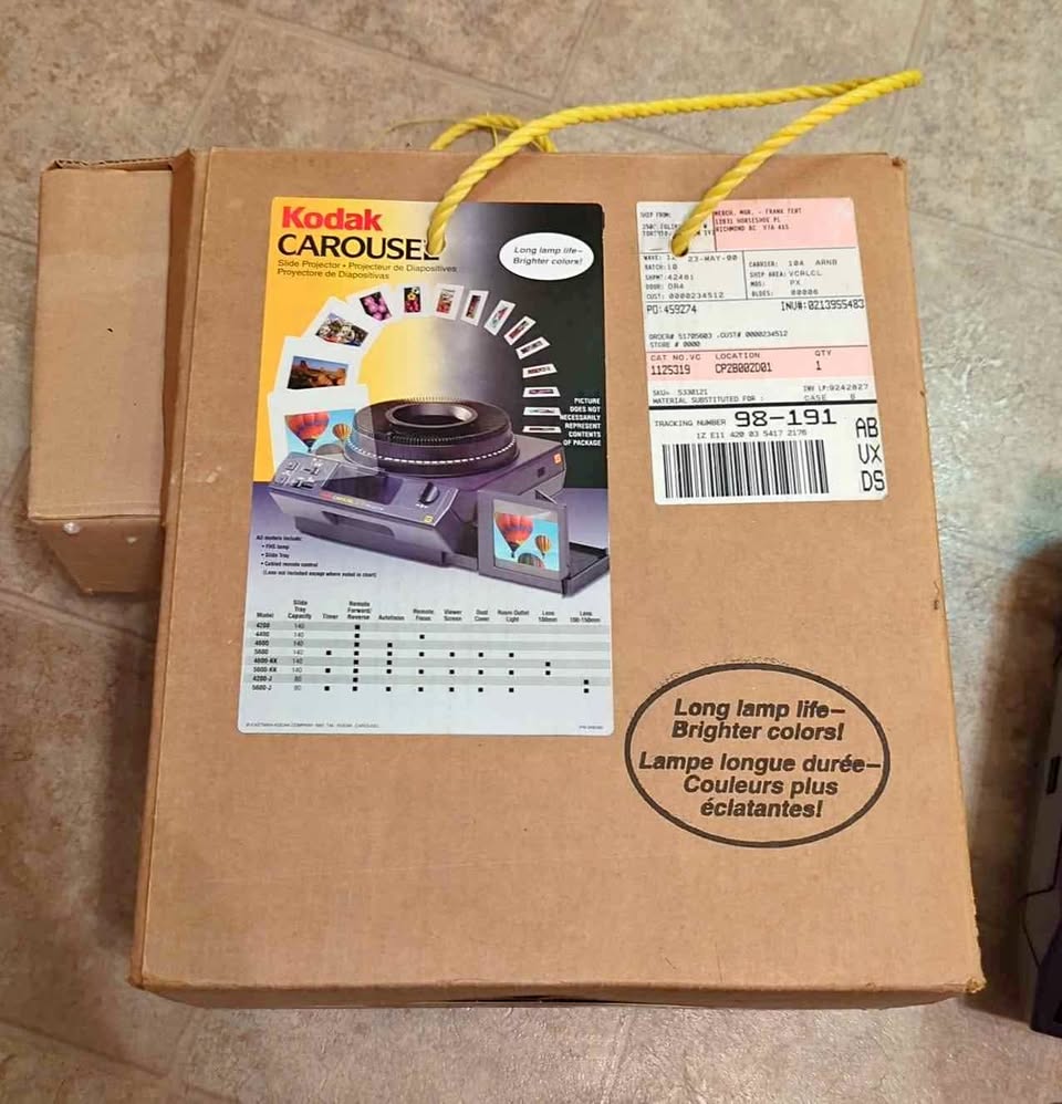Kodak 4600 Slide Projector Carousel, No Slide Tray, Works