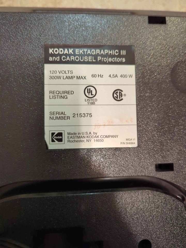 Kodak 4600 Slide Projector Carousel, No Slide Tray, Works - photo 4