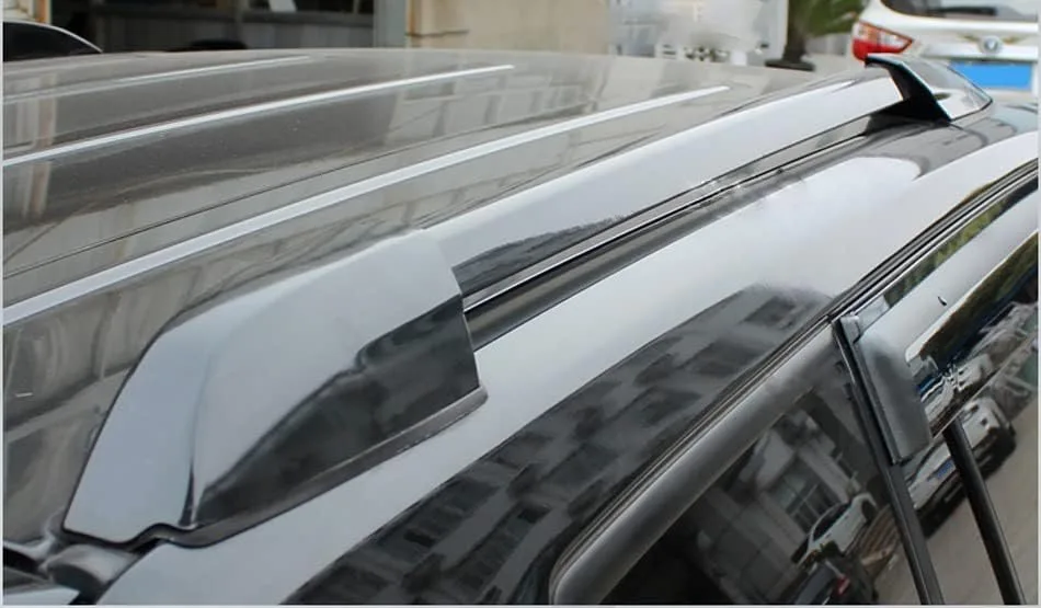 Glossy Black Roof Rack End Cap Covers for Toyota Highlander image indicator(2)