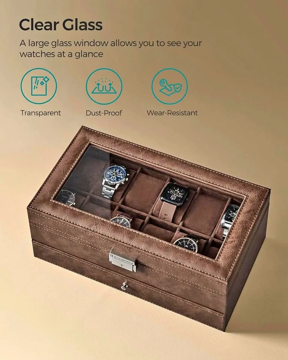 Premium 12-Slot Watch Box – Elegant & Protective! ✨ thumbnail