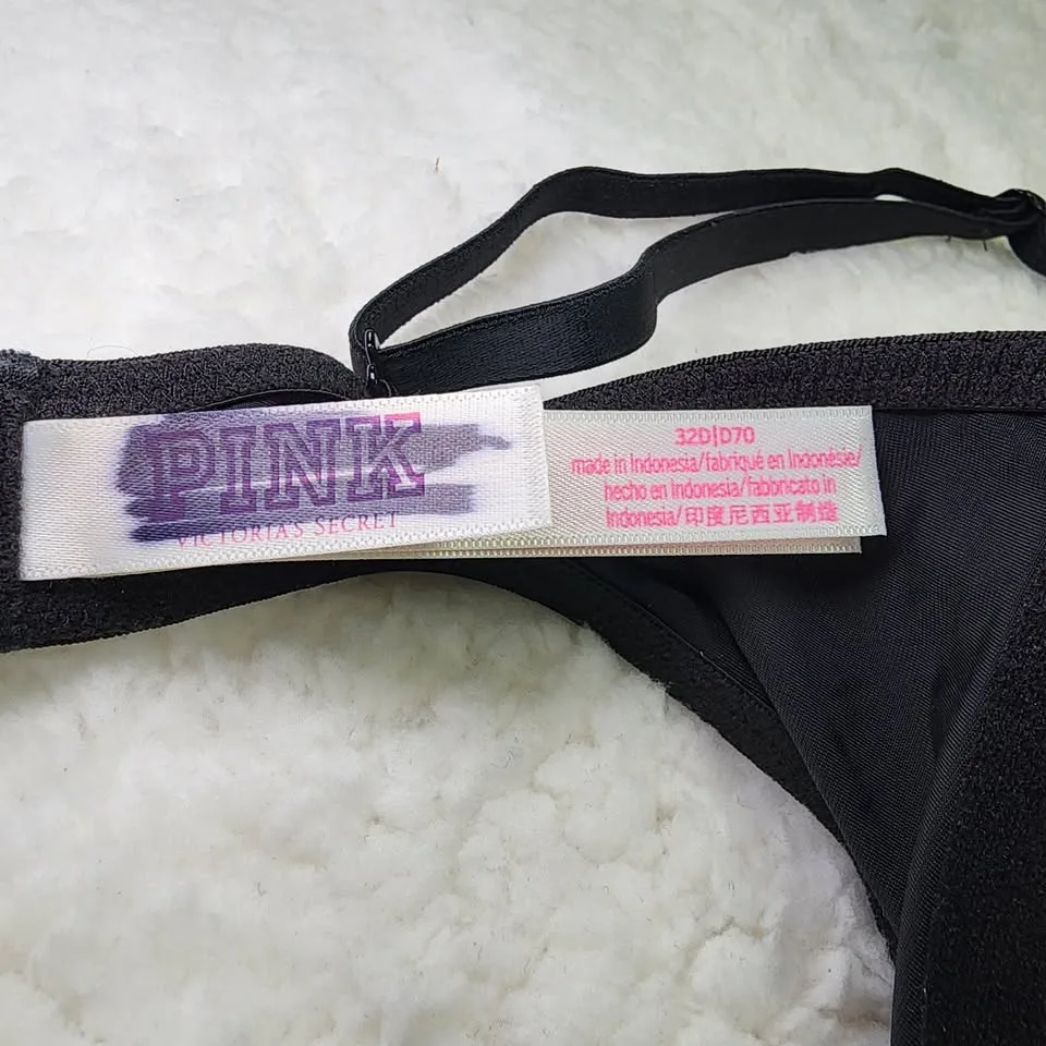 32D Pink Victorias Secret Wear Everywhere Push-Up Black Bra image indicator(7)
