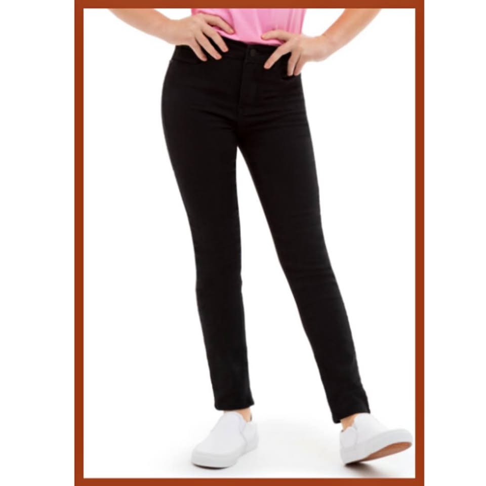 JORDACHE Girls Skinny Jeans, Black, Size 10, NWOT