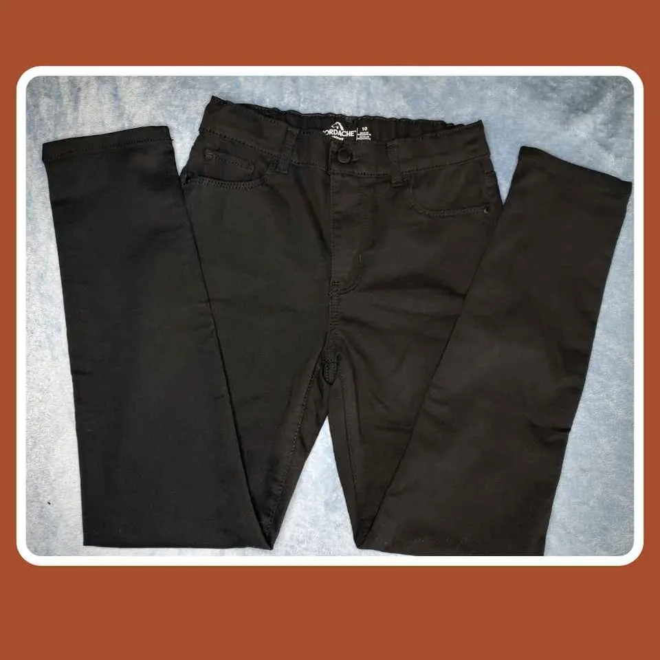JORDACHE Girls Skinny Jeans, Black, Size 10, NWOT image indicator(2)