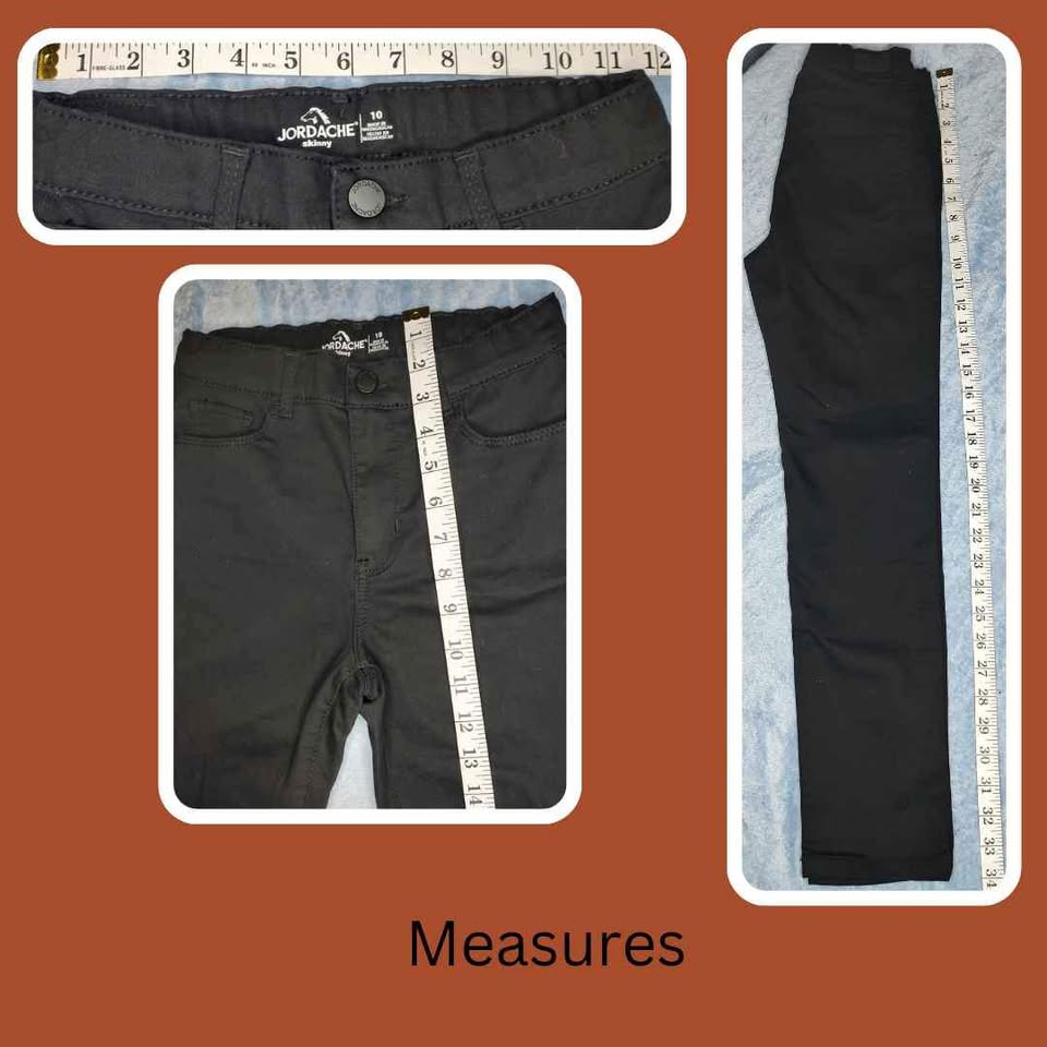 JORDACHE Girls Skinny Jeans, Black, Size 10, NWOT - photo 5