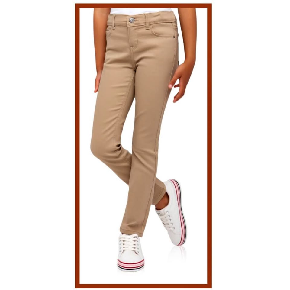 JORDACHE Girls Skinny Jeans, Khaki, Size 10, NWOT