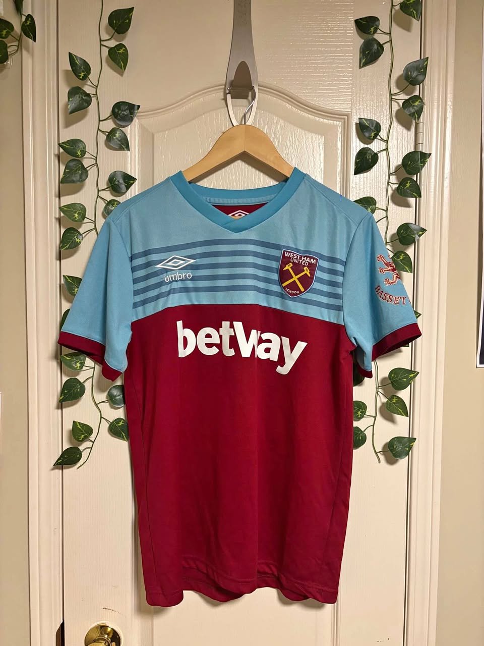 Umbro Maroon and Light Blue Soccer Jersey