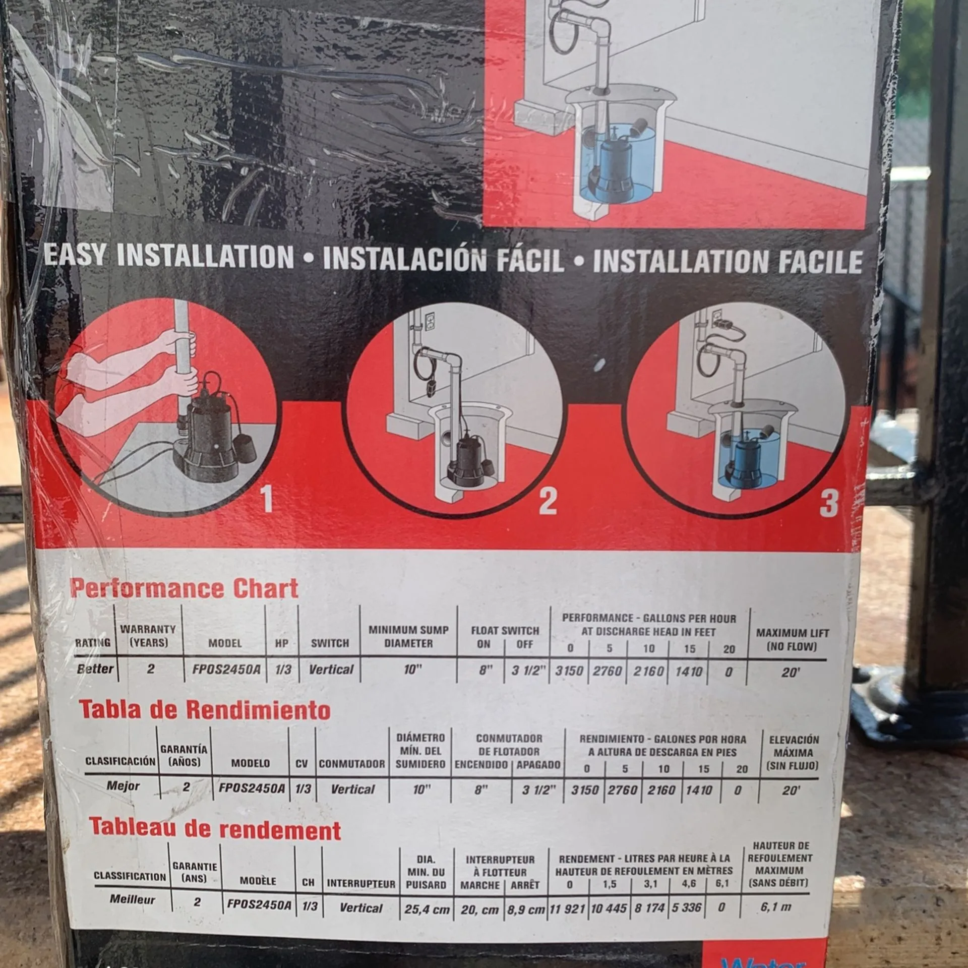 Flotec 1/3 hp Sump pump with float / New 🥕 image indicator(2)