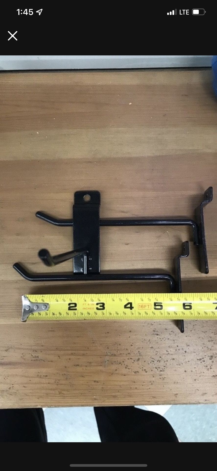 5” Slatwall Metal Hook- 90 Pieces / Black 🥕