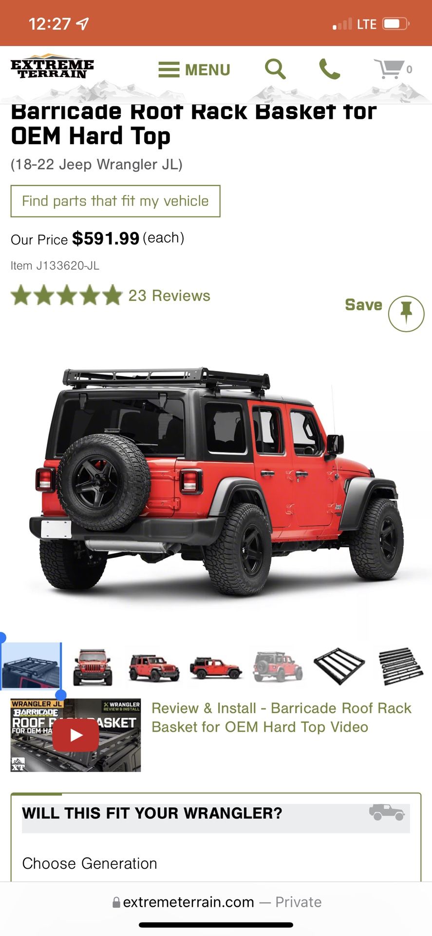 Barricade Roof Rack Basket Hard Top Jeep JL 🥕 - photo 5