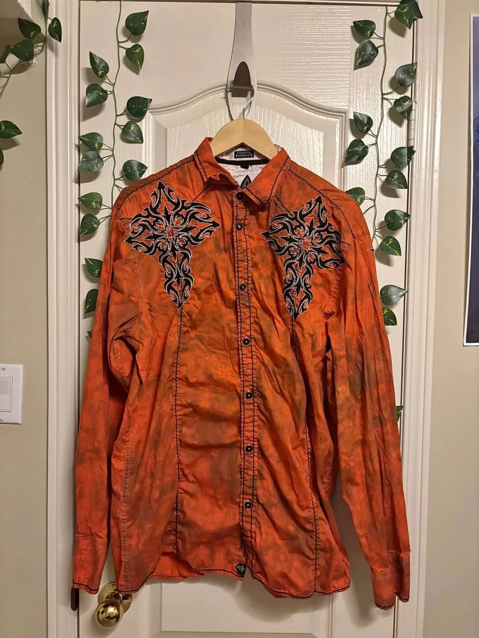 vintage y2k roar long sleeve button up shirt thumbnail