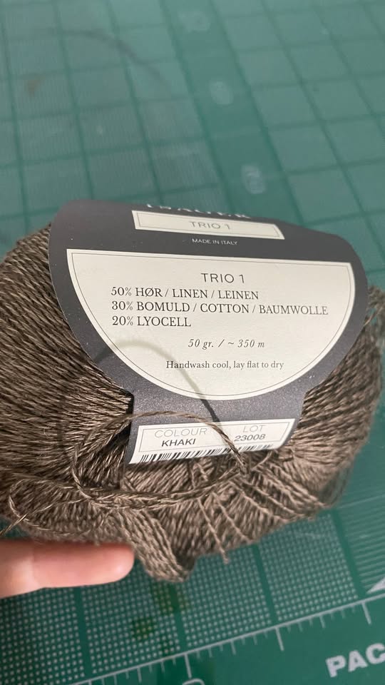 isager linen blend yarn - khaki - photo 2