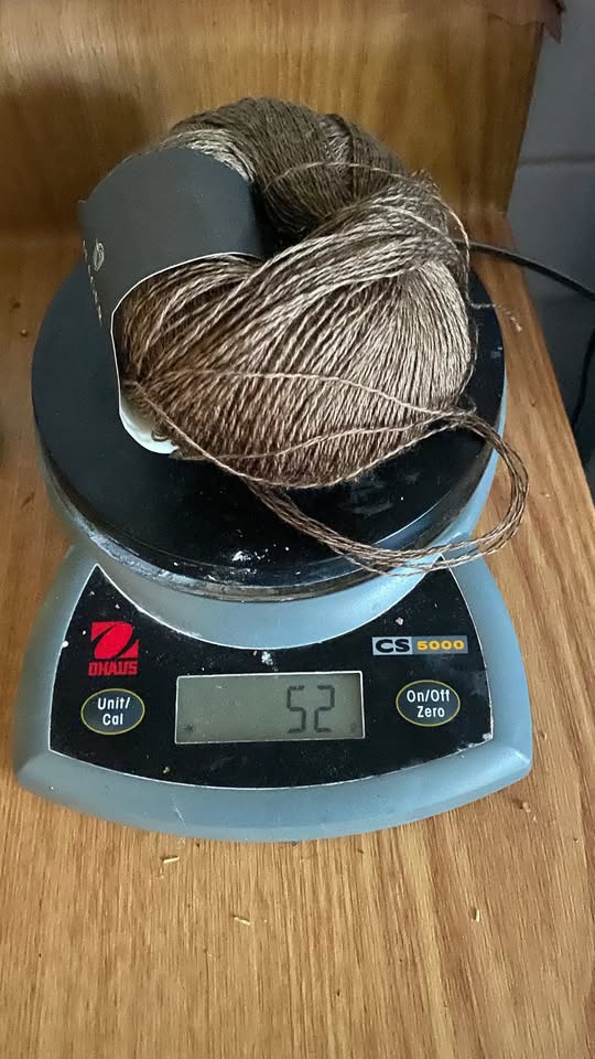 isager linen blend yarn - khaki - photo 3