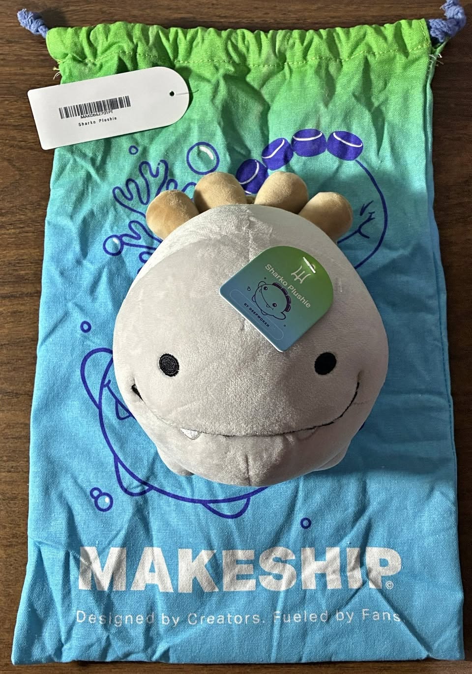 Authenic "Sharko Plush" by Makeship, Brand new