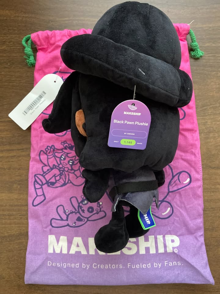 Authentic Black Pawn Plushie by Makeship, New - photo 5