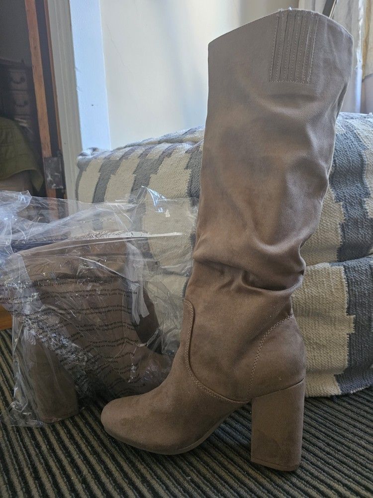 JUSTFAB Leona heeled boot, women's size 8, NEW IN BOX