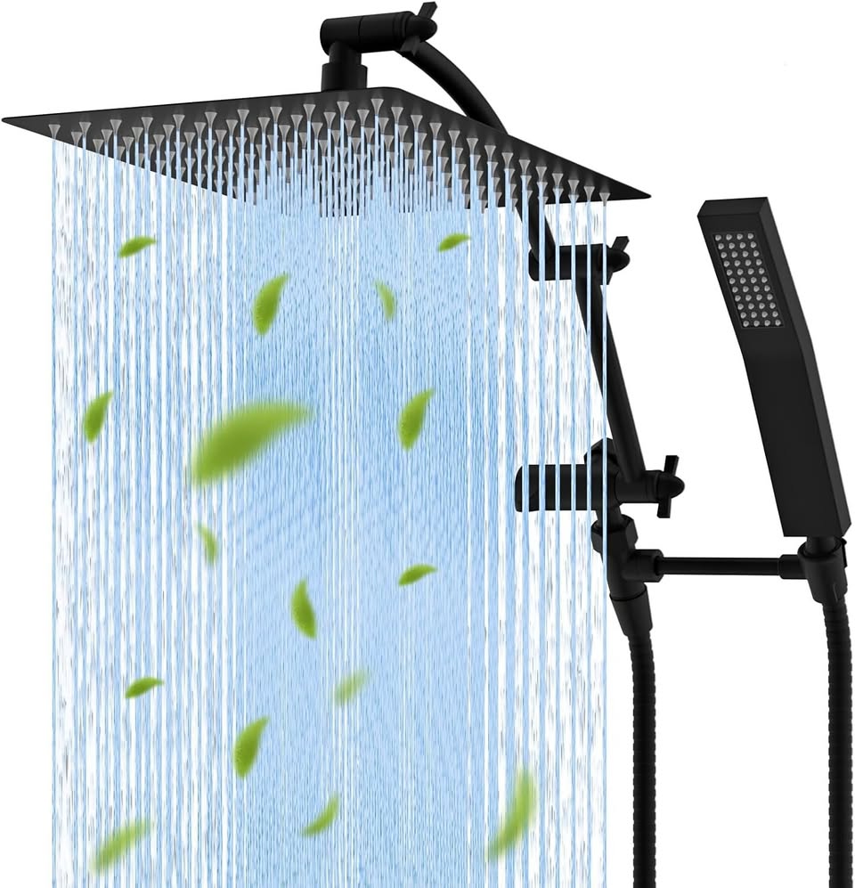 Hibbent Rainfall Shower Head Combo