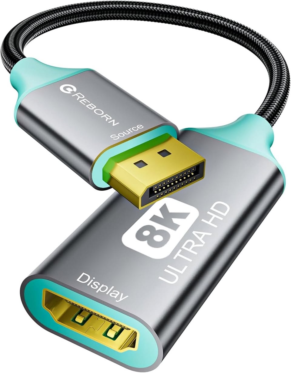 Reborn DisplayPort to HDMI 2.1 Adapter