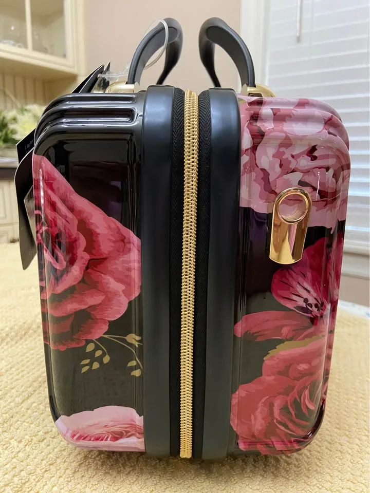 Triforce Hardside Beauty Case, Black Floral - New! image indicator(3)
