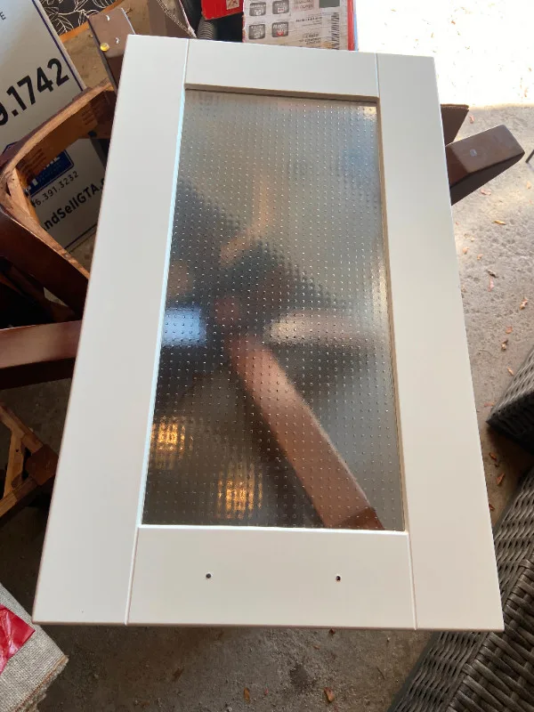 Ikea kitchen Adel door with glass thumbnail