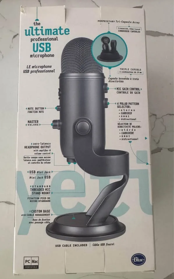 Blue Microphones Yeti USB Microphone - Space Gray image indicator(3)