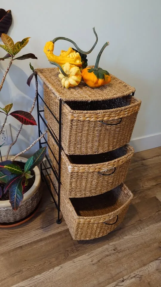 Three Drawer Wicker Chest image indicator(2)