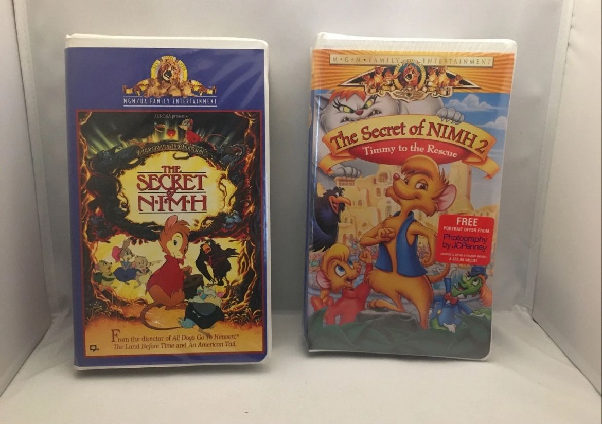The Secret of NIMH & Sequel (VHS, 1994 & 1998)