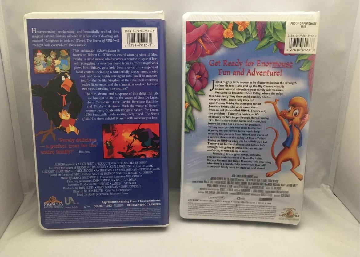 The Secret of NIMH & Sequel (VHS, 1994 & 1998) - photo 2