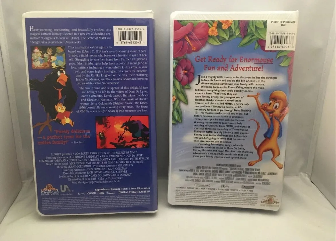 The Secret of NIMH & Sequel (VHS, 1994 & 1998) image indicator(2)