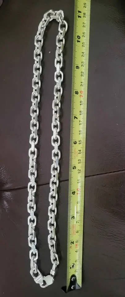 *UNIQUE* 141.5 Gram Sterling Silver 24" HERMES Link Chain image indicator(3)