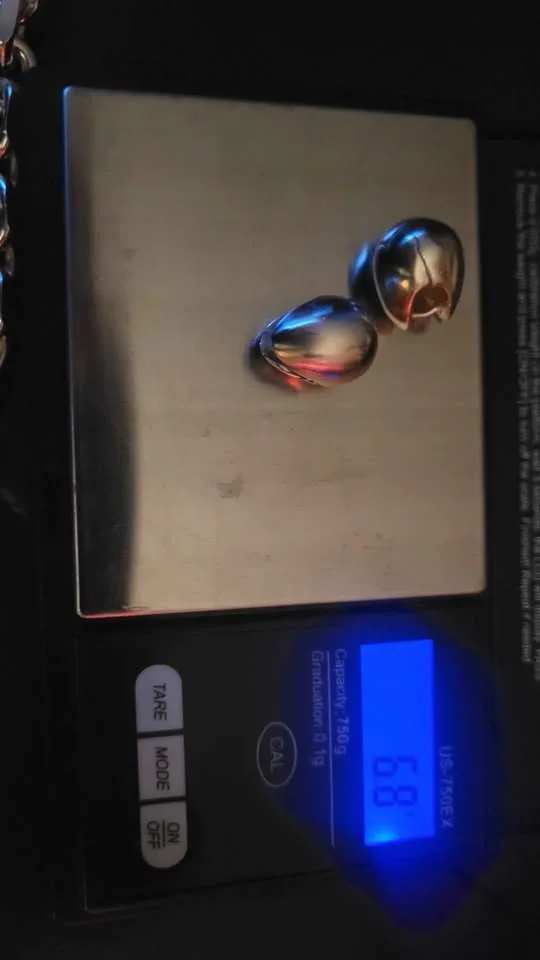 Solid Sterling Silver Huggie Style Teardrop Earrings image indicator(3)