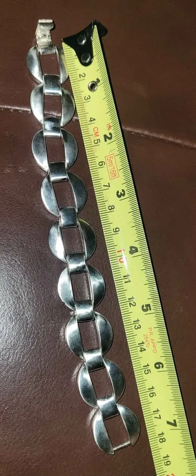 Unique Womens Bracelet - Solid Sterling Silver 44.9 grams image indicator(6)