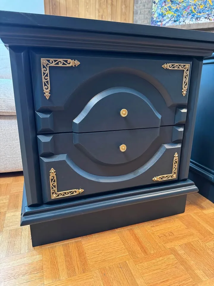 Gorgeous Dark Indigo & Gold Nightstands image indicator(3)