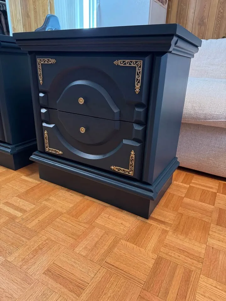 Gorgeous Dark Indigo & Gold Nightstands image indicator(4)
