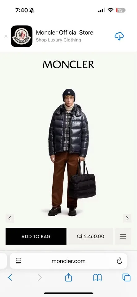 Moncler men’s down jacket image indicator(4)