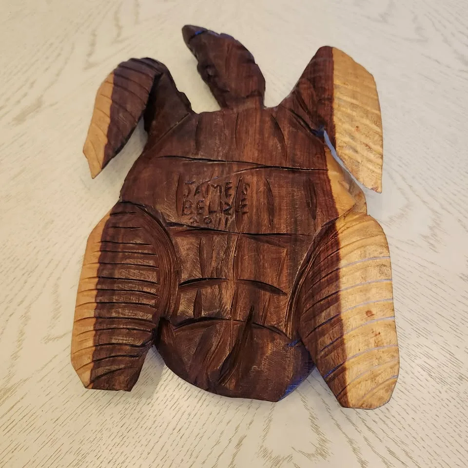 Large Carved Wood Turtle from Belize image indicator(5)