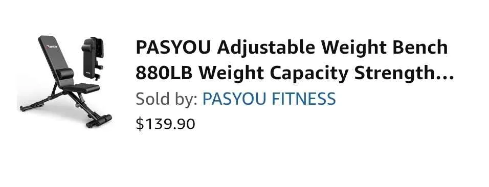 Pasyou Adjustable Weight Strength Training Bench image indicator(2)