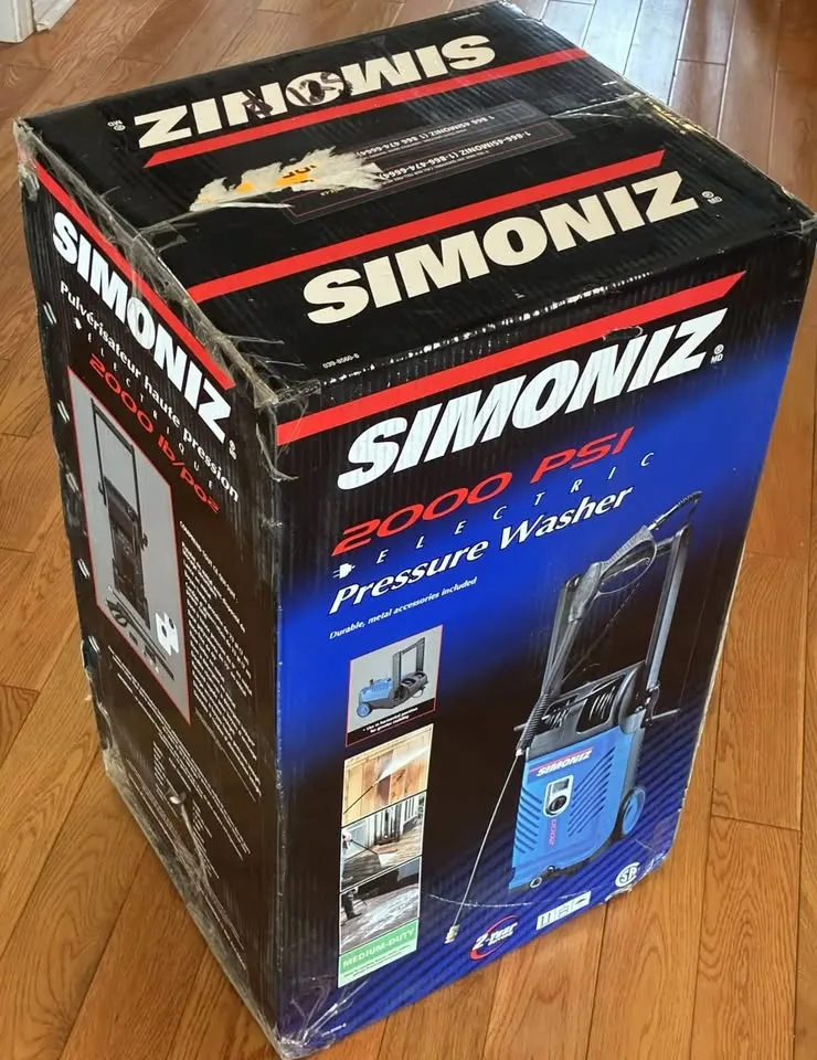 Simoniz electric pressure washer 2000 psi. Brand new. Never used image indicator(2)