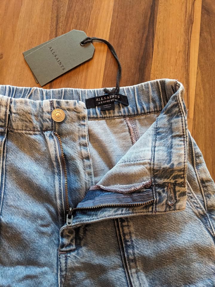 BNWT womens All saints denim cargo jogger - photo 3
