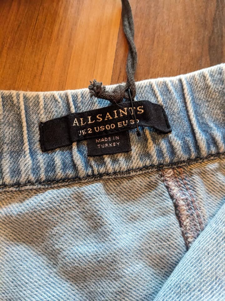 BNWT womens All saints denim cargo jogger - photo 4