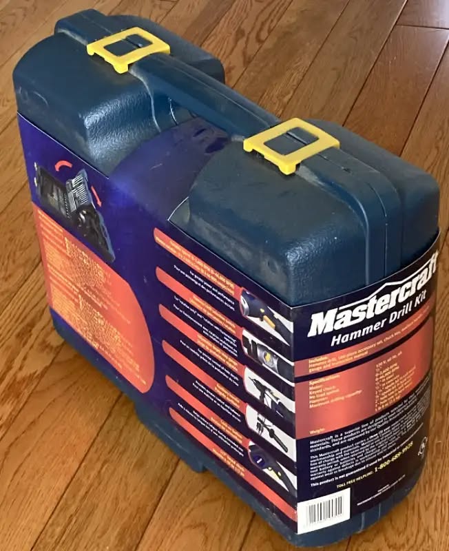 Mastercraft Corded Hammer Drill Kit, 100-pc, 1/2", 6A, Brand new - photo 2