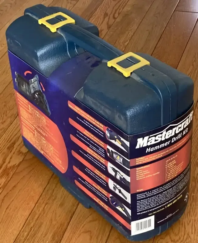 Mastercraft Corded Hammer Drill Kit, 100-pc, 1/2", 6A, Brand new image indicator(2)