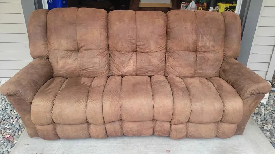 LaZBoy Microsuede Recliner Sofa & Rocker Recliner image indicator(8)