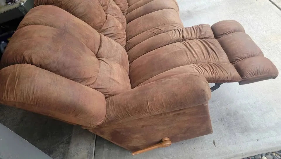 LaZBoy Microsuede Recliner Sofa & Rocker Recliner image indicator(10)