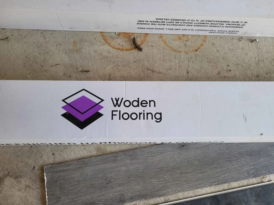 Brand new Grey Hardwood floor tiles. Two unopened boxes. image indicator(3)