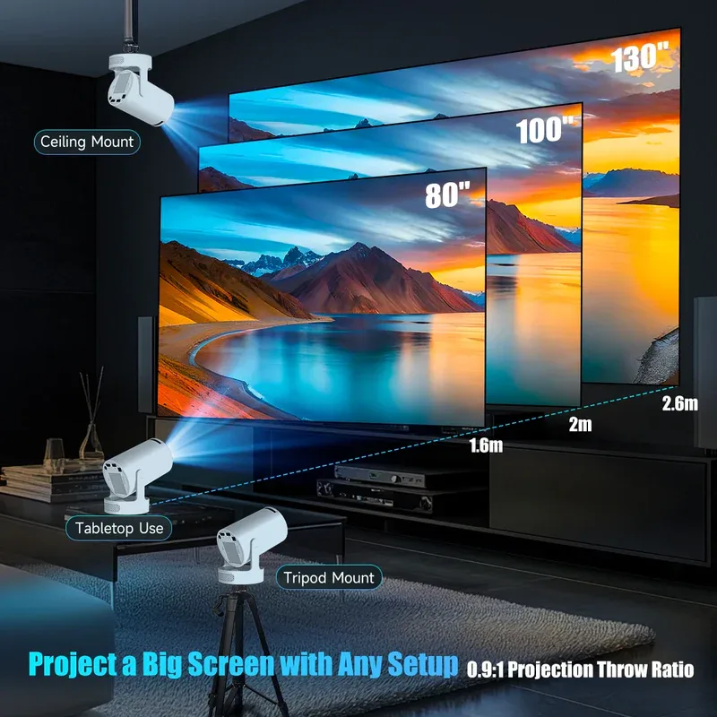 Magcubic: Smart Multimedia Projector, 180 degree free projection image indicator(2)