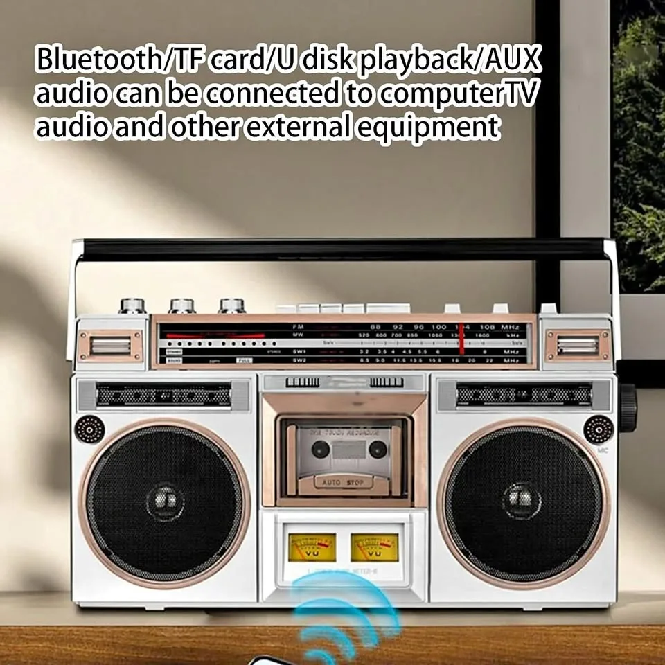CD Player Boombox: Classic 80s Retro Style thumbnail