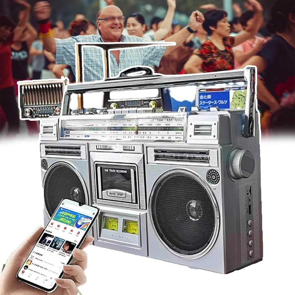 CD Player Boombox: Classic 80s Retro Style - photo 2