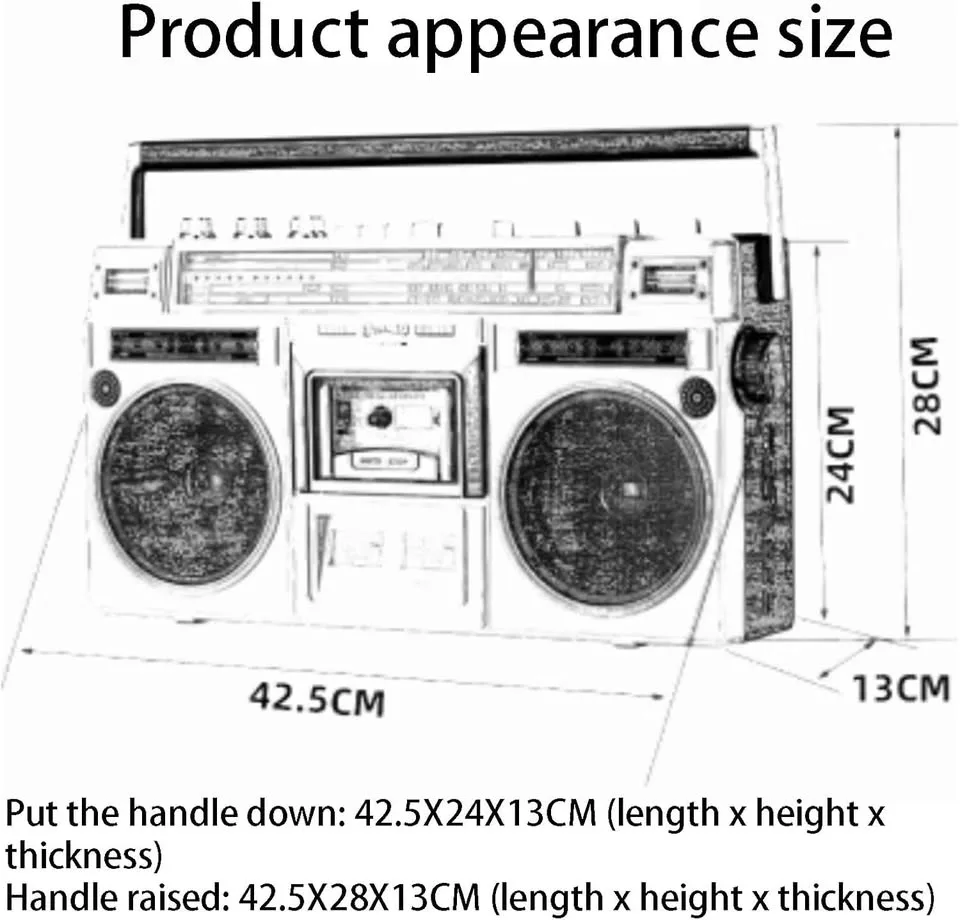 CD Player Boombox: Classic 80s Retro Style image indicator(3)