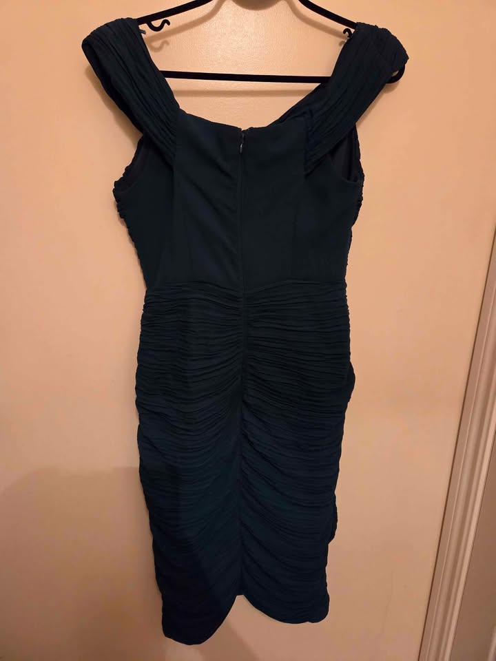 Dark teal blue dress (M or size 8) - photo 3